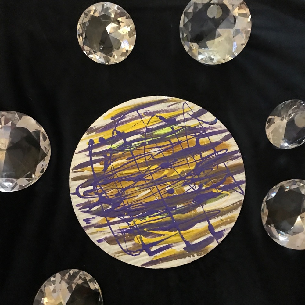 Colorful Abstract Hand Design & Hand Painted Plate - Picture 9 of 15